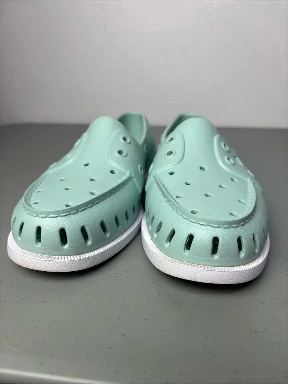 Sperry Original Float Boat Shoes Seafoam Green/Blue Men's 7 Rubber Slip On